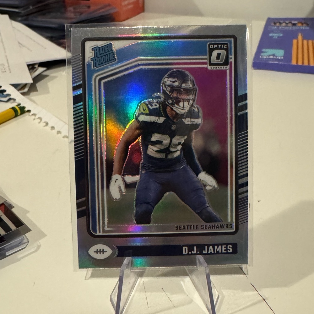 🔥 2024 D.J. James Panini Donruss Optic Prizm Rated Rookie. Seattle Seahawks.